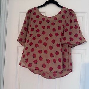 h.i.p. Red Floral Women's Blouse